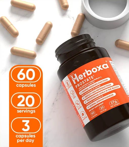 Herboxa Prostate. 60 capsules. 20 servings. 3 capsules per day